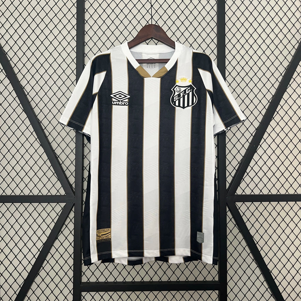 Camisa Retro Neymar-JR Santos Unisex (preto e branca)