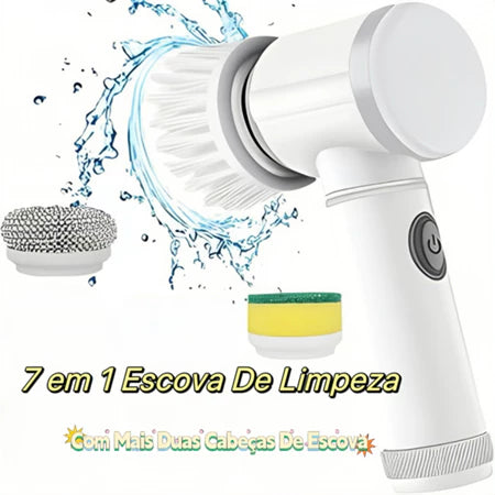 Mini Escova Elétrica de Limpeza 7 em 1