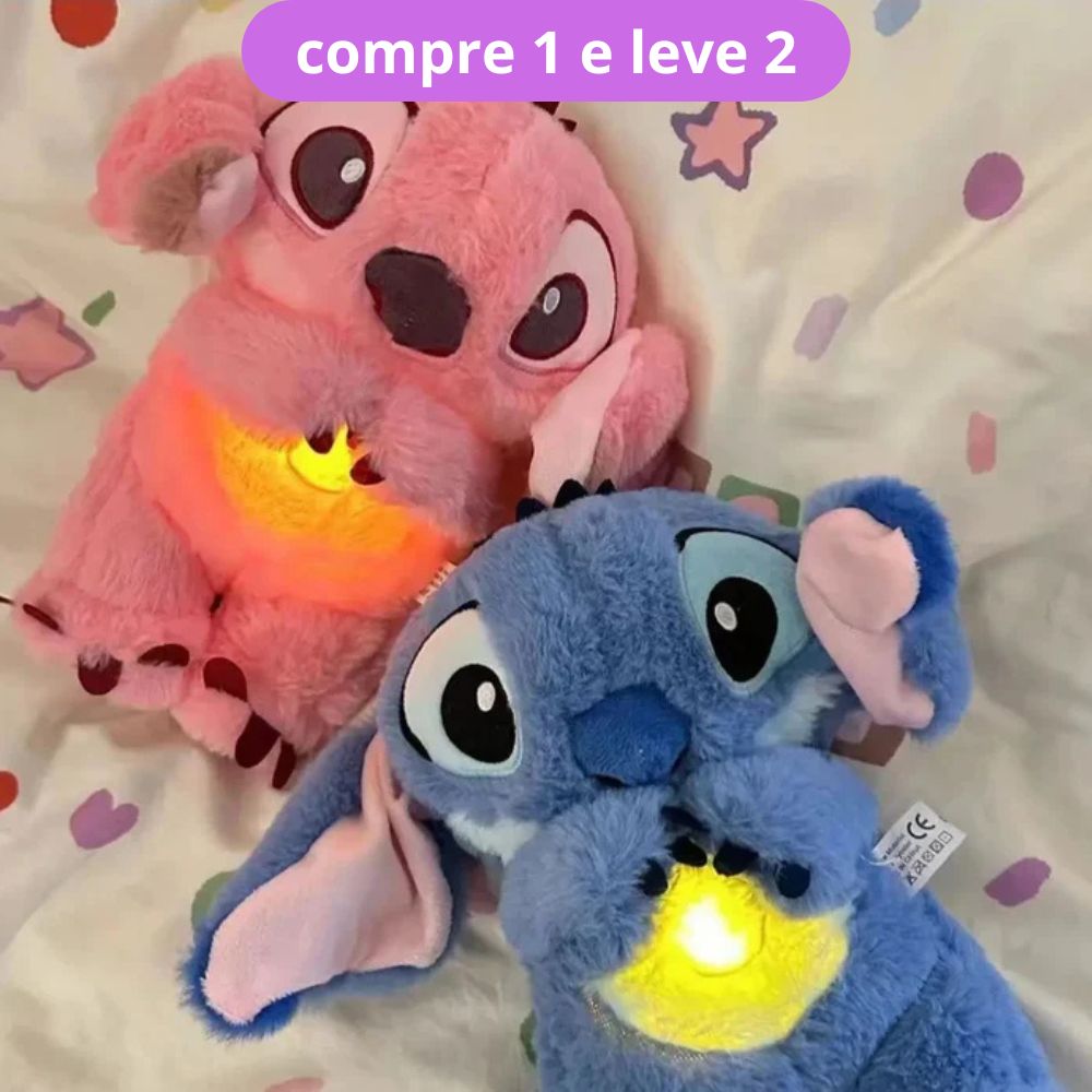 Urso De Pelúcia Stitch Grande Antialergico - Azul compre 1 e leve 2