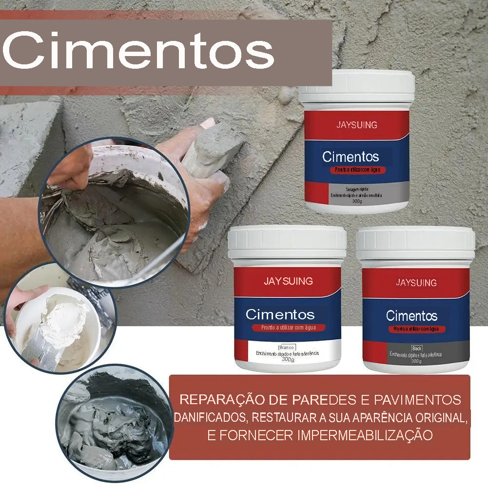 CEMENTS° - Cimento Instantâneo 3 em 1 (Reparador de Rachaduras e Buracos)